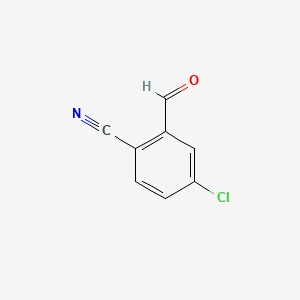 4-Chloro-2-formylbenzonitrile chemical structure (CAS 77532-89-9)