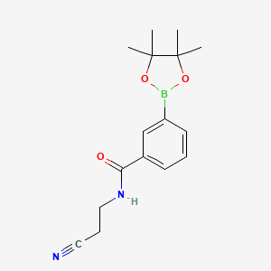 N-(2-Cyanoethyl)-3-(tetramethyl-1,3,2-dioxaborolan-2-yl)benzamide chemical structure (CAS 775351-59-2)