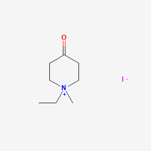1-Ethyl-1-methyl-4-oxopiperidin-1-ium iodide chemical structure (CAS 77542-18-8)