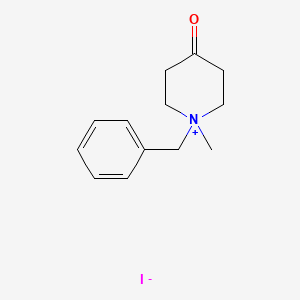 1-Benzyl-1-methyl-4-oxopiperidinium iodide chemical structure (CAS 77542-27-9)