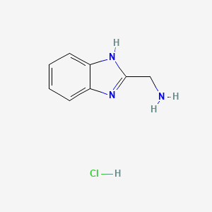 (1H-Benzo[d]imidazol-2-yl)methanamine hydrochloride chemical structure (CAS 7757-21-3)