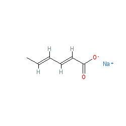 Sodium (2E,4E)-hexa-2,4-dienoate chemical structure (CAS 7757-81-5)