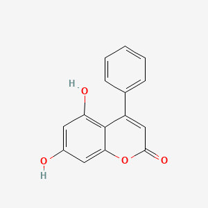 5,7-Dihydroxy-4-phenyl-2H-chromen-2-one chemical structure (CAS 7758-73-8)