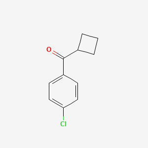 (4-Chlorophenyl)(cyclobutyl)methanone chemical structure (CAS 77585-25-2)