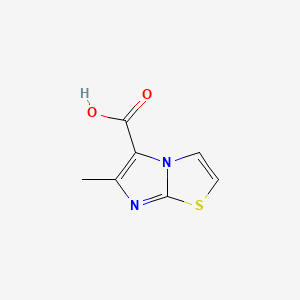 6-Methylimidazo[2,1-b]thiazole-5-carboxylic acid chemical structure (CAS 77628-51-4)