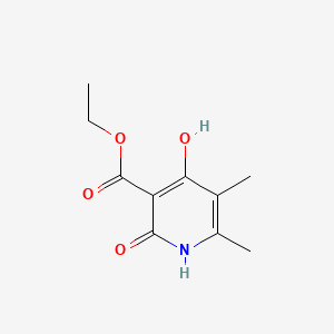 Ethyl 2,4-dihydroxy-5,6-dimethylnicotinate chemical structure (CAS 77629-51-7)