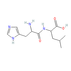 (S)-2-((S)-2-Amino-3-(1H-imidazol-4-yl)propanamido)-4-methylpentanoic acid chemical structure (CAS 7763-65-7)