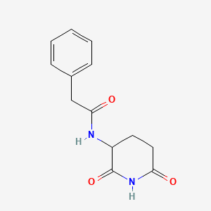 N-(2,6-Dioxopiperidin-3-yl)-2-phenylacetamide chemical structure (CAS 77658-84-5)