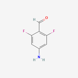 4-Amino-2,6-difluorobenzaldehyde chemical structure (CAS 777089-82-4)