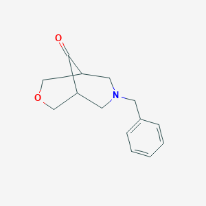 7-Benzyl-3-oxa-7-azabicyclo[3.3.1]nonan-9-one chemical structure (CAS 77716-01-9)