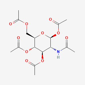 (2S,3R,4R,5S,6R)-3-acetamido-6-(acetoxymethyl)tetrahydro-2H-pyran-2,4,5-triyl triacetate chemical structure (CAS 7772-79-4)