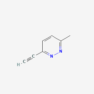 3-Ethynyl-6-methyl-pyridazine chemical structure (CAS 77778-20-2)
