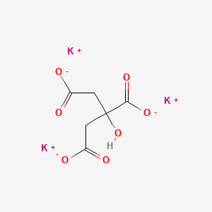2-Hydroxy-2,3-propanetricarboxylic acid,  potassium salt(1:x) chemical structure (CAS 7778-49-6)