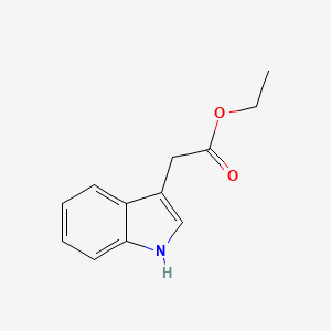 Ethyl 2-(1H-indol-3-yl)acetate chemical structure (CAS 778-82-5)