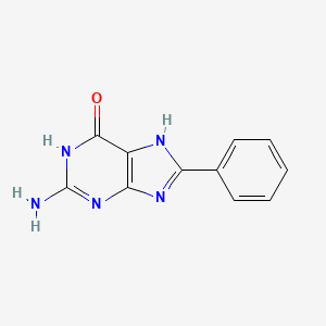 2-Amino-8-phenyl-1,9-dihydro-6H-purin-6-one chemical structure (CAS 7780-10-1)