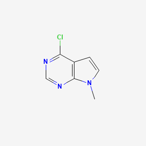 4-Chloro-7-methyl-7H-pyrrolo[2,3-d]pyrimidine chemical structure (CAS 7781-10-4)
