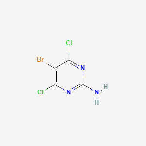 5-Bromo-4,6-dichloropyrimidin-2-amine chemical structure (CAS 7781-26-2)