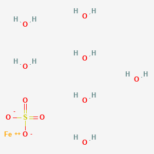 Iron(II) sulfate heptahydrate chemical structure (CAS 7782-63-0)
