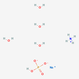 Ammonium sodium hydrogenphosphate tetrahydrate chemical structure (CAS 7783-13-3)