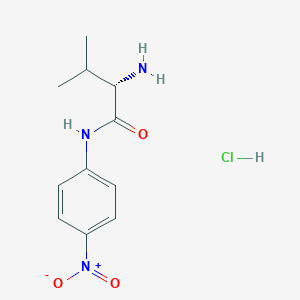 (S)-2-Amino-3-methyl-N-(4-nitrophenyl)butanamide hydrochloride chemical structure (CAS 77835-49-5)