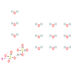 Aluminum potassium sulfate dodecahydrate chemical structure (CAS 7784-24-9)