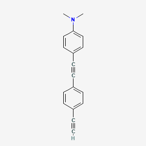 4-((4-Ethynylphenyl)ethynyl)-N,N-dimethylaniline chemical structure (CAS 778593-53-6)
