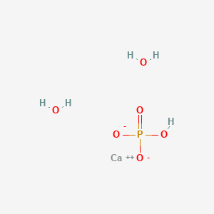 Calcium hydrogenphosphate dihydrate chemical structure (CAS 7789-77-7)