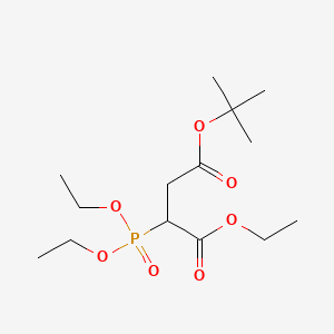 4-tert-Butyl 1-ethyl 2-(diethoxyphosphoryl)succinate chemical structure (CAS 77924-28-8)