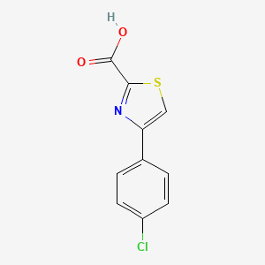 4-(4-Chlorophenyl)thiazole-2-carboxylic acid chemical structure (CAS 779320-20-6)