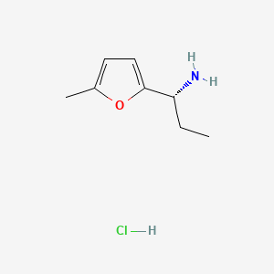 (R)-1-(5-Methylfuran-2-yl)propan-1-amine hydrochloride chemical structure (CAS 779340-50-0)