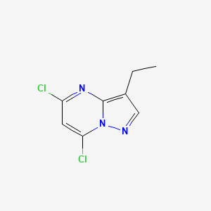 5,7-Dichloro-3-ethylpyrazolo[1,5-a]pyrimidine chemical structure (CAS 779353-64-9)