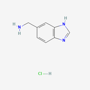 (1H-Benzo[d]imidazol-5-yl)methanamine hydrochloride chemical structure (CAS 779353-78-5)