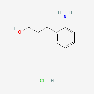 3-(2-Aminophenyl)propan-1-ol hydrochloride chemical structure (CAS 77971-45-0)