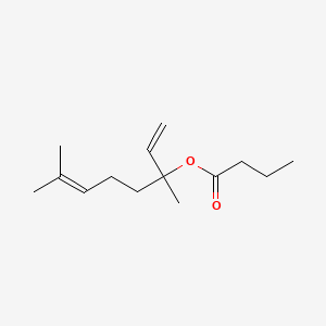3,7-Dimethylocta-1,6-dien-3-yl butyrate chemical structure (CAS 78-36-4)
