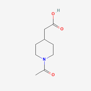1-Acetyl-4-piperidineacetic acid chemical structure (CAS 78056-60-7)