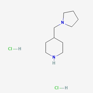 4-(Pyrrolidin-1-ylmethyl)piperidine dihydrochloride chemical structure (CAS 780756-54-9)