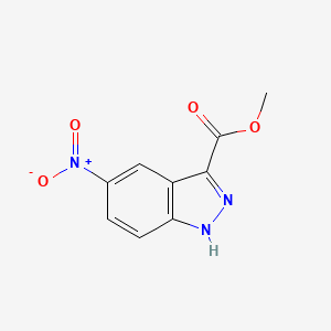 Methyl 5-nitro-1H-indazole-3-carboxylate chemical structure (CAS 78155-75-6)