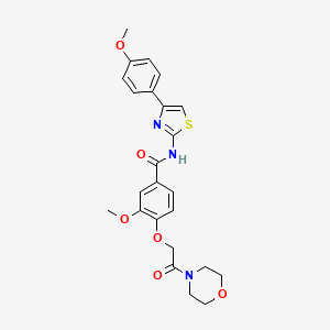 3-Methoxy-N-(4-(4-methoxyphenyl)thiazol-2-yl)-4-(2-morpholino-2-oxoethoxy)benzamide chemical structure (CAS 781628-99-7)