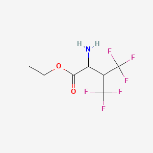 Ethyl 4,4,4,4',4',4'-hexafluoro-DL-valinate chemical structure (CAS 78185-92-9)