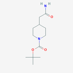 tert-Butyl 4-(2-amino-2-oxoethyl)piperidine-1-carboxylate chemical structure (CAS 782493-57-6)