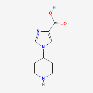 1-(Piperidin-4-yl)-1H-imidazole-4-carboxylic acid chemical structure (CAS 782494-24-0)