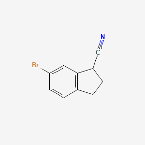 6-Bromo-2,3-dihydro-1H-indene-1-carbonitrile chemical structure (CAS 783335-58-0)