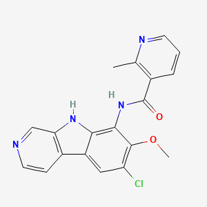 N-(6-Chloro-7-methoxy-9H-pyrido[3,4-b]indol-8-yl)-2-methylnicotinamide chemical structure (CAS 783348-36-7)