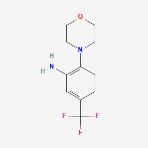 2-Morpholino-5-(trifluoromethyl)aniline chemical structure (CAS 784-57-6)