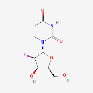 1-((2R,3R,4R,5R)-3-Fluoro-4-hydroxy-5-(hydroxymethyl)tetrahydrofuran-2-yl)pyrimidine-2,4(1H,3H)-dione chemical structure (CAS 784-71-4)