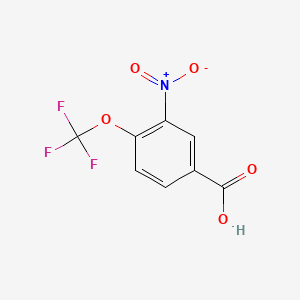 3-Nitro-4-(trifluoromethoxy)benzoic acid chemical structure (CAS 784-77-0)