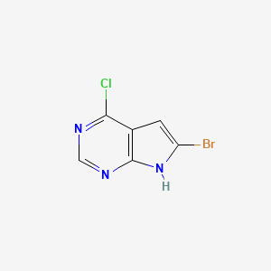 6-Bromo-4-chloro-7H-pyrrolo[2,3-d]pyrimidine chemical structure (CAS 784150-41-0)