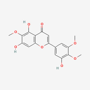 5,7-Dihydroxy-2-(3-hydroxy-4,5-dimethoxyphenyl)-6-methoxy-4H-chromen-4-one chemical structure (CAS 78417-26-2)