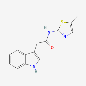 2-(1H-Indol-3-yl)-N-(5-methylthiazol-2-yl)acetamide chemical structure (CAS 784170-07-6)