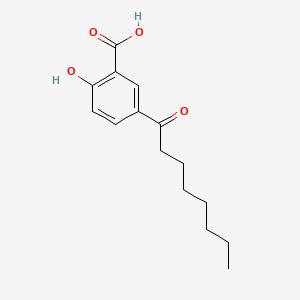 2-Hydroxy-5-octanoylbenzoic acid chemical structure (CAS 78418-01-6)